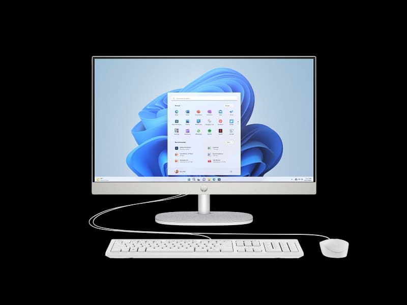 HP All-in-One 24-cr0125nh Desktop - Intel Core i7-1355U, 8GB RAM, 512GB SSD, 23.8" FHD IPS Touch screen, DOS, Shell White