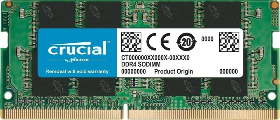 Crucial 16GB DDR4 3200MHz PC4-25600 SODIMM 260-Pin Laptop Memory