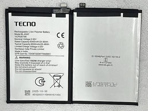 Tecno Camon 50PRO 4G CN5 Original Battery
