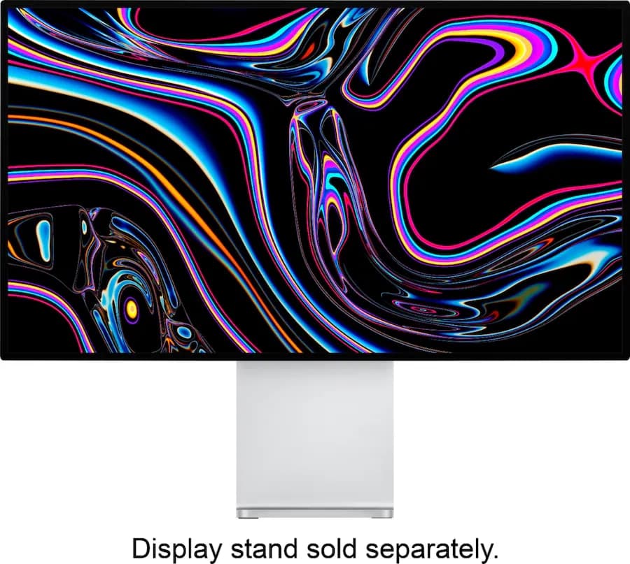 Apple Pro Display XDR (MWPE2LL/A) - 32 Retina 6K display with oxide TFT technology, P3 wide color gamut, 10-bit color depth, 1x Thunderbolt 3 port, 3x USB-C ports, detachable adjusting stand