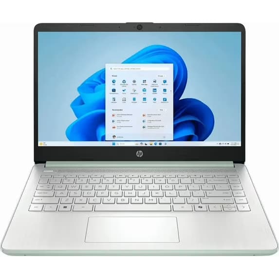 HP 14-dq6013dx Laptop - Intel N150, 4GB DDR4 RAM, 128GB UFS, 14", Windows 11 Home, Willow Green