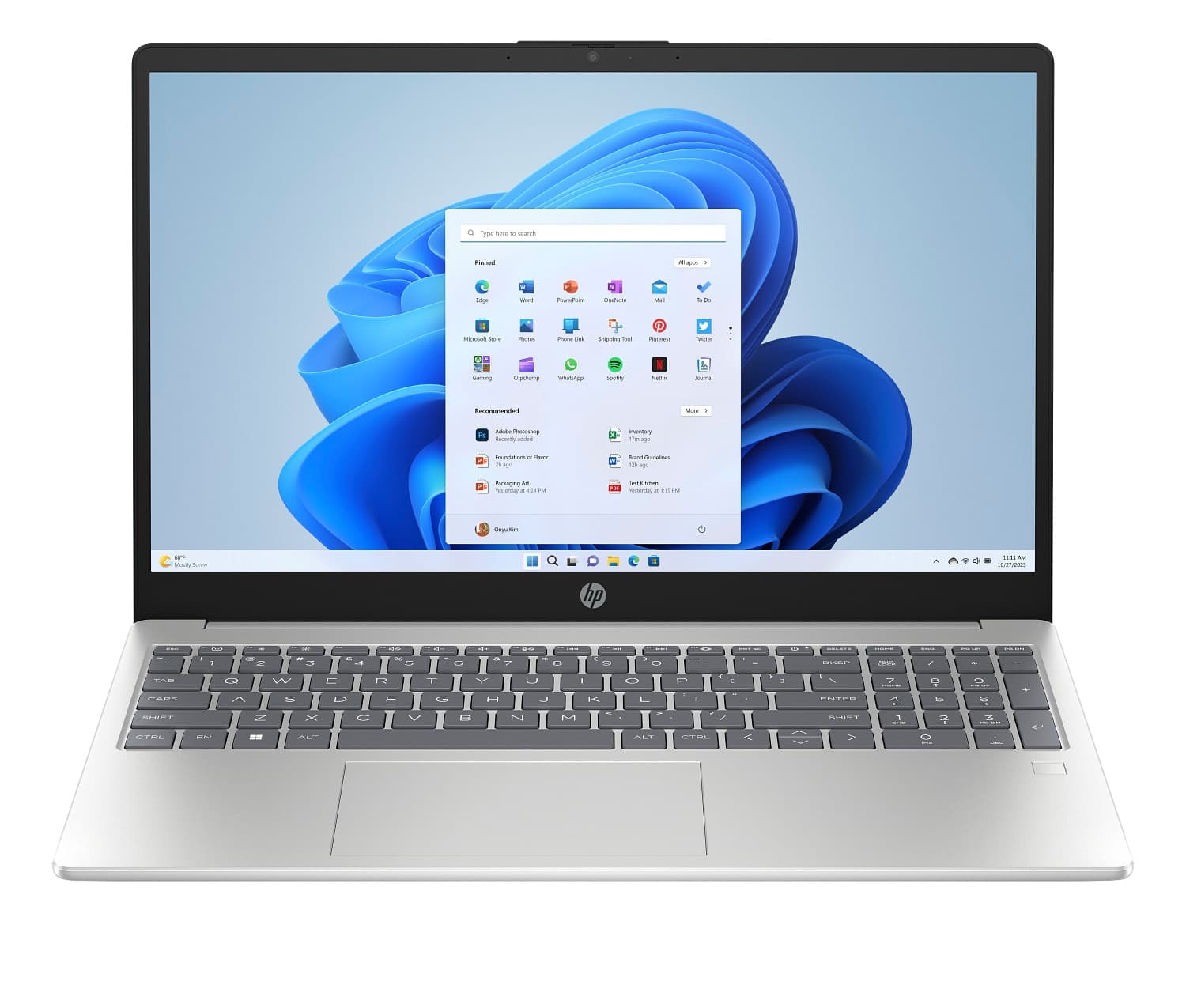 HP 15-FD0130WM Laptop - Intel Core i3-N305, 8GB RAM, 256GB SSD, 15.6" Touchscreen, Windows 11, Moonlight Blue