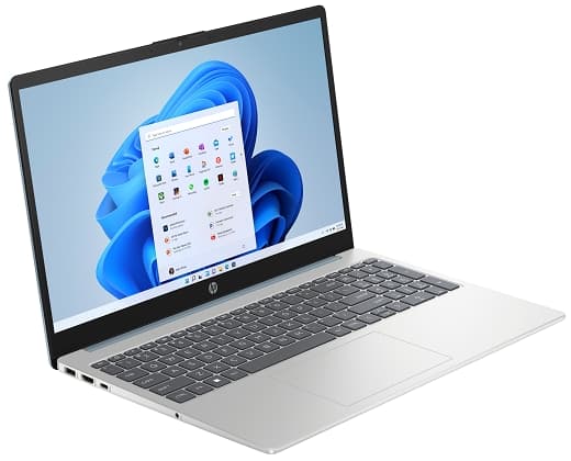 HP 15-FD0123DX Laptop - Intel Core i3 1315U, 8GB RAM, 256GB SSD, 15.6" Touchscreen, Windows 11, Natural Silver