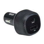 Dual-Port USB Car Charger 63W Max - USB-C PD 3.0 Up to 60W, USB-A QC 3.0 Up to 18W