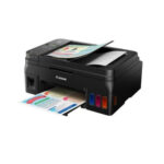 CANON PIXMA G4400 PRINTER WITH ADF 2 FINE Cartridges (Black and Colour) Refillable ink tank printer (WIFI DIRECT and CLOUD LINK) Rear tray: Max. 100 sheets (plain paper) ADF: Max. 20 sheets (plain paper)