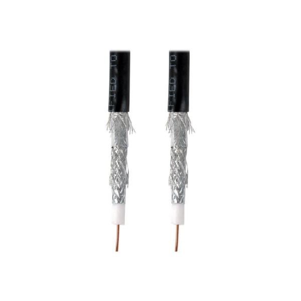 Tripp Lite RG6/U Quad-Shield Coaxial Bulk Cable, CMR-Rated, Black, 1000 ft A224-01K-BK