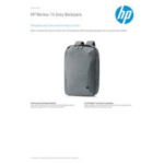 HP RENEW 15 Grey Backpack Environment and laptop friendly