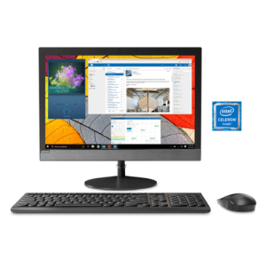 Lenovo V130–20IGM AIO Desktop Intel Celeron J4005 4GB RAM 1TB HDD Integrated Graphic 19.5″ WXGA+ Non-Touch FreeDOS 10RX000WUM