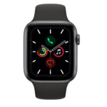 Apple Watch Series 5 (GPS Only, 44mm, Space Gray Aluminum, Black Sport Band)